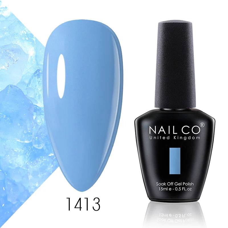 Verniz Gel NAILCO 15ml Série Vermelho Escuro – Cores Glitter UV Manicure Profissional Semi-Permanente