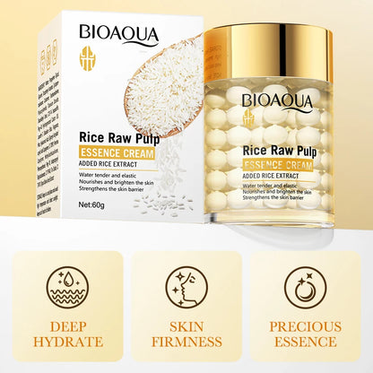 Creme Essência BIOAQUA Arroz | Hidratação Profunda, Iluminador e Firmeza Rejuvenescedora