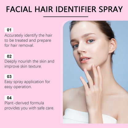 Spray Inibidor Crescimento Pelos Faciais – Depilação Suave Indolor Dermaplaning Hidratante Pele Lisa