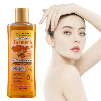 Óleo Essencial Cúrcuma e Gengibre 200ml – Hidratação Profunda | Sérum Facial Nutritivo e Suavizante | 1 ou 2 Unidades