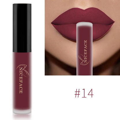 Batom Líquido Matte 34 Cores | À Prova d'Água para Lábios Perfeitos