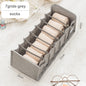 Organizador de Gavetas para Meias e Roupa Interior | Caixa Separadora com 7 Divisórias | Organizador Dobrável para Sutiãs, Calças e Jeans | Ideal para Quarto, Roupeiro e Dormitório