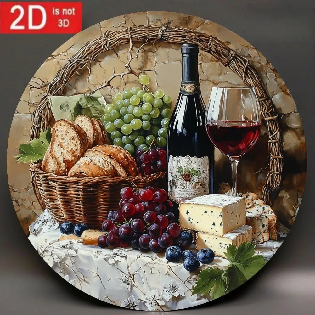 Decoração Metal Tema Vinho – Arte Parede Bar Cozinha Café Casa Presente Enófilo