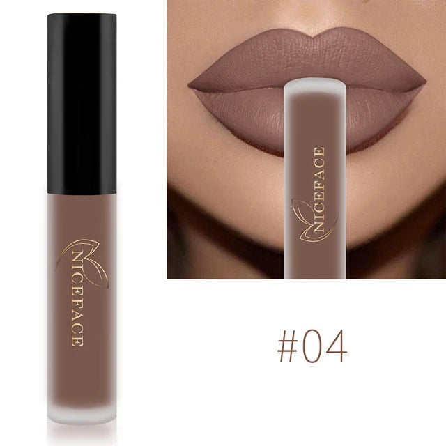 Batom Líquido Matte 34 Cores | À Prova d'Água para Lábios Perfeitos