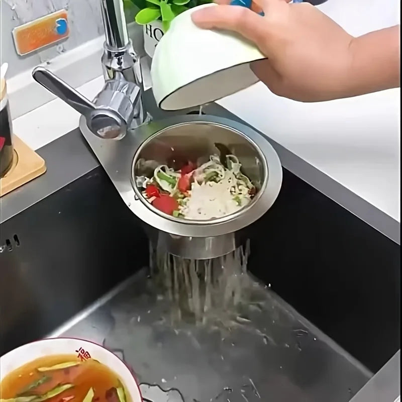 Cesta de Drenagem Cisne para Pia de Cozinha | Organizador Resistente que Economiza Espaço