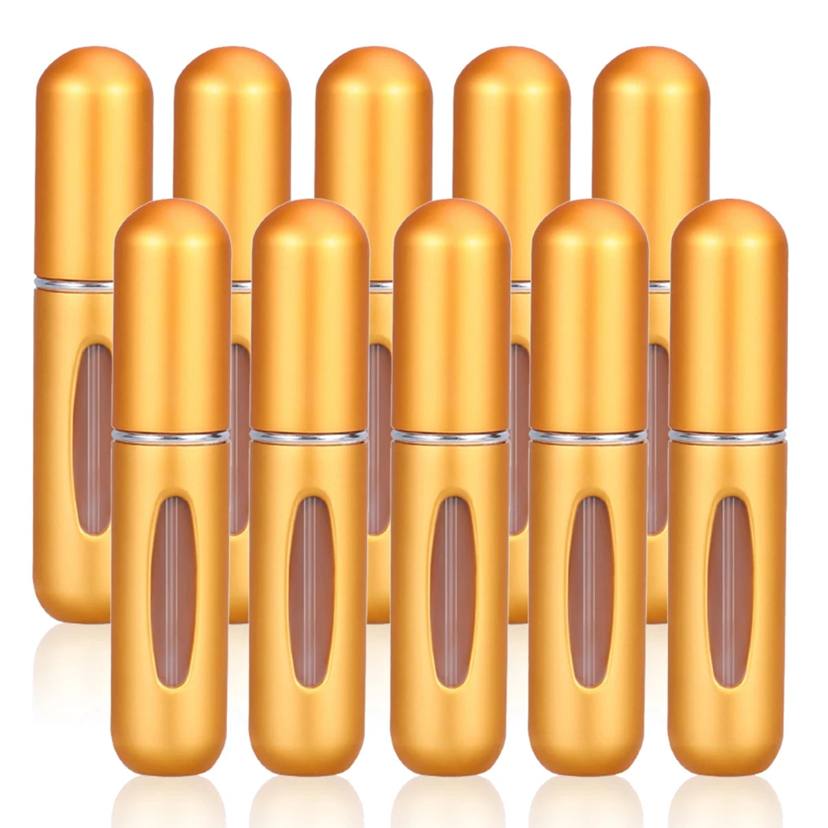 Frasco Perfume Recarga Inferior 5ml Kit 10un – Spray Recarregável Portátil Vazio Cosmético Viagem