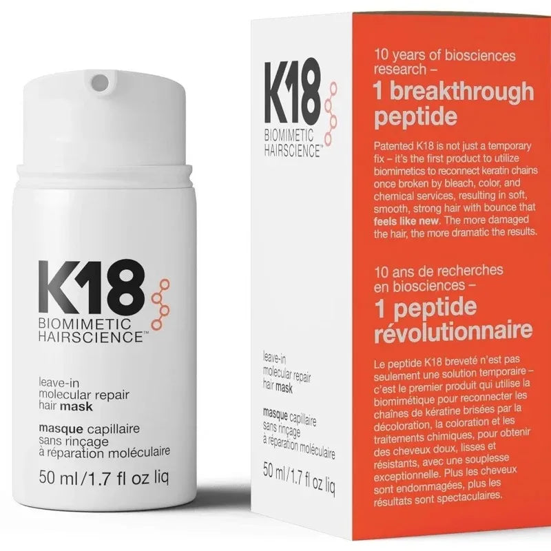 Máscara Capilar K18 Leave-In Reparação Molecular – Tratamento de Queratina para Cabelo Macio e Saudável