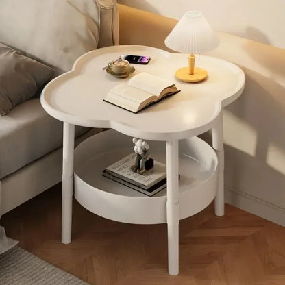Mesa de Café 2 Níveis Plástico - Mesa Lateral Arrumação Quarto Sala Estilo Moderno