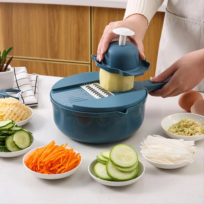 Cortador de Legumes 9 em 1 Multifuncional | Fatiador Profissional para Cozinha
