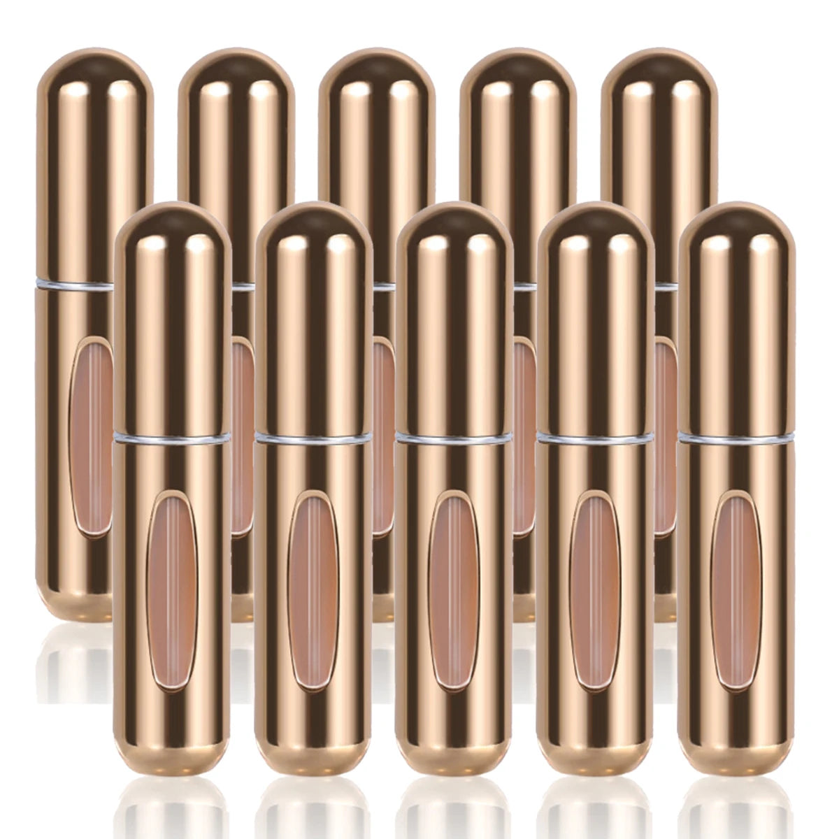 Frasco Perfume Recarga Inferior 5ml Kit 10un – Spray Recarregável Portátil Vazio Cosmético Viagem