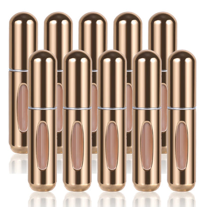 Frasco Perfume Recarga Inferior 5ml Kit 10un – Spray Recarregável Portátil Vazio Cosmético Viagem
