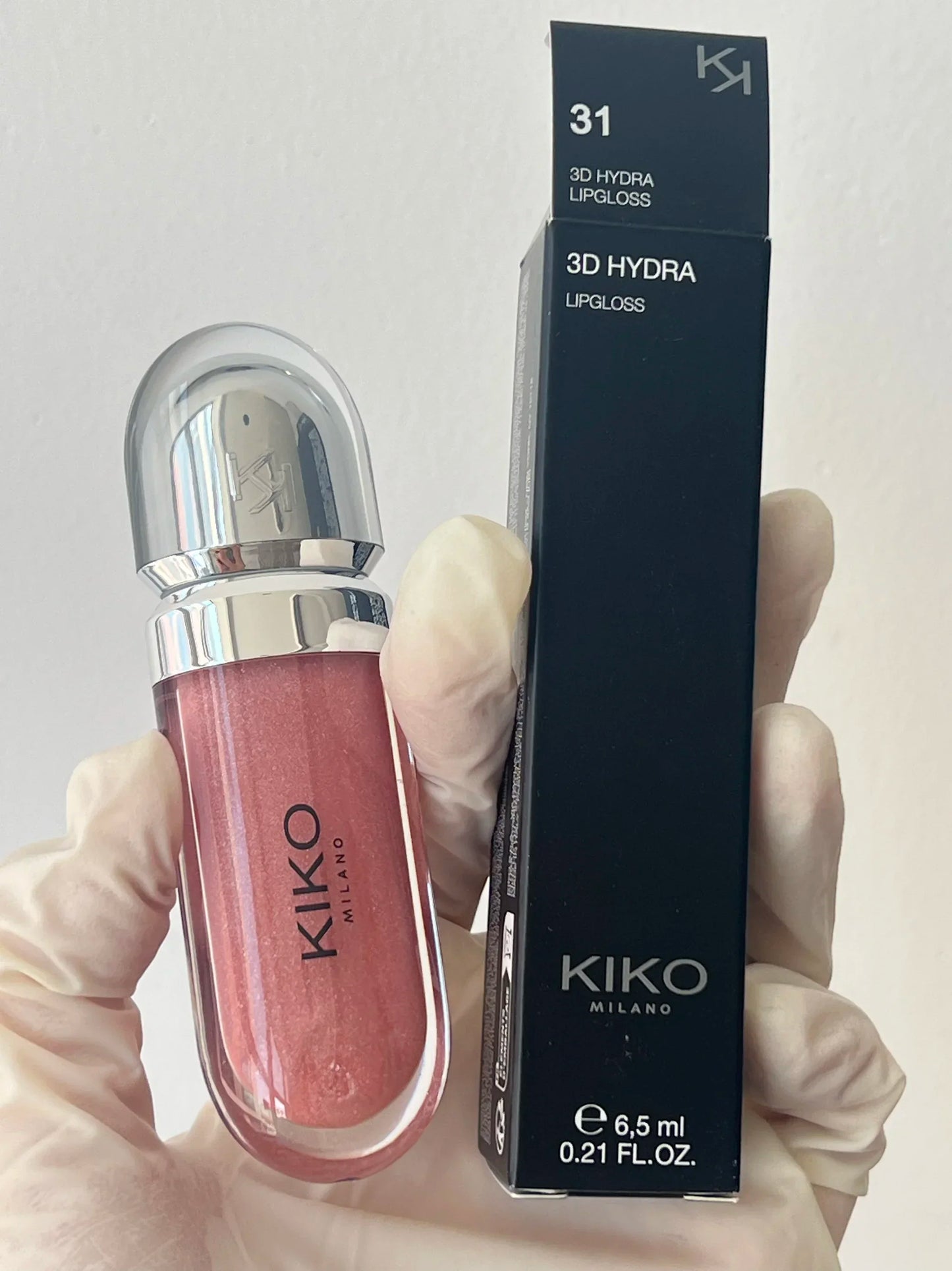 Gloss Labial KIKO 3D Hydra Espelho – Brilho Shimmer Hidratante Perolado Volumizador Não Transfere