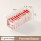 Organizador de Gavetas para Meias e Roupa Interior | Caixa Separadora com 7 Divisórias | Organizador Dobrável para Sutiãs, Calças e Jeans | Ideal para Quarto, Roupeiro e Dormitório