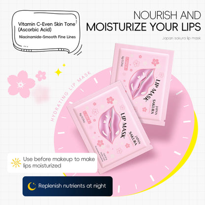 Máscara Labial LAIKOU 5/10pcs - Hidratação Profunda Reparadora Anti-Rugas Lábios