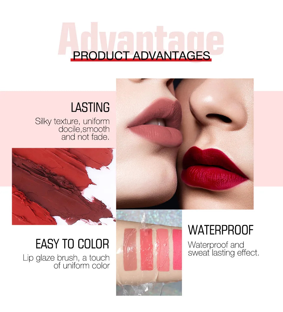 Batom 2 em 1 Matte e Gloss | 12 Cores para Todos os Looks