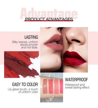 Batom 2 em 1 Matte e Gloss | 12 Cores para Todos os Looks