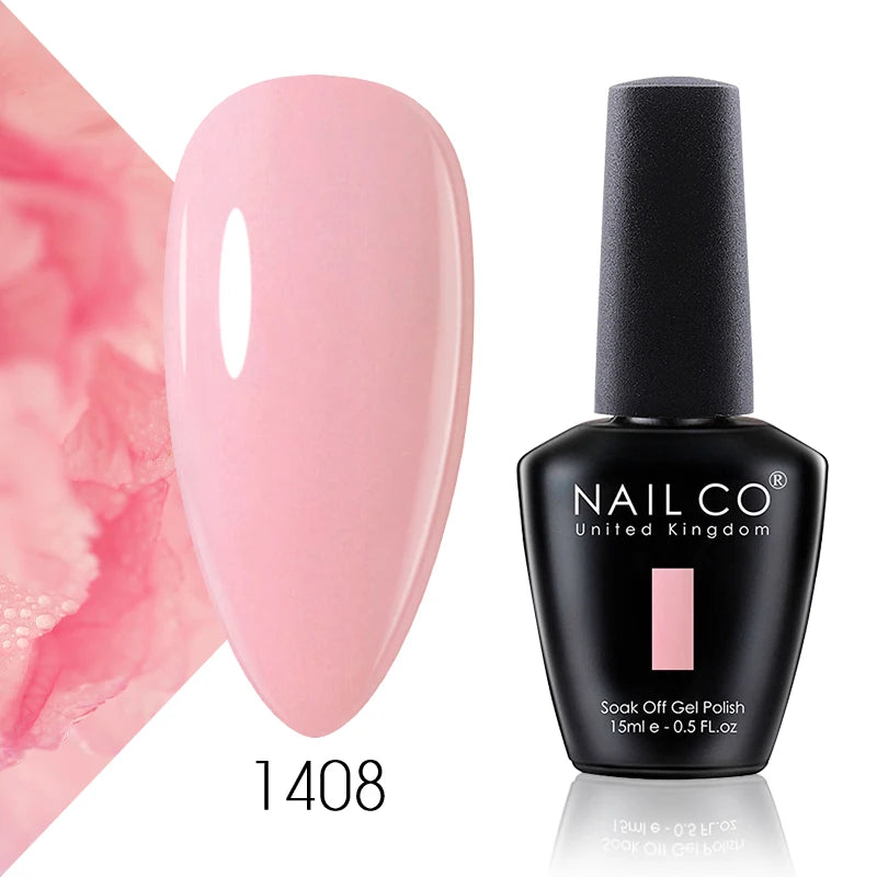 Verniz Gel NAILCO 15ml Série Vermelho Escuro – Cores Glitter UV Manicure Profissional Semi-Permanente