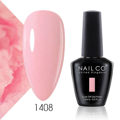 Verniz Gel NAILCO 15ml Série Vermelho Escuro – Cores Glitter UV Manicure Profissional Semi-Permanente
