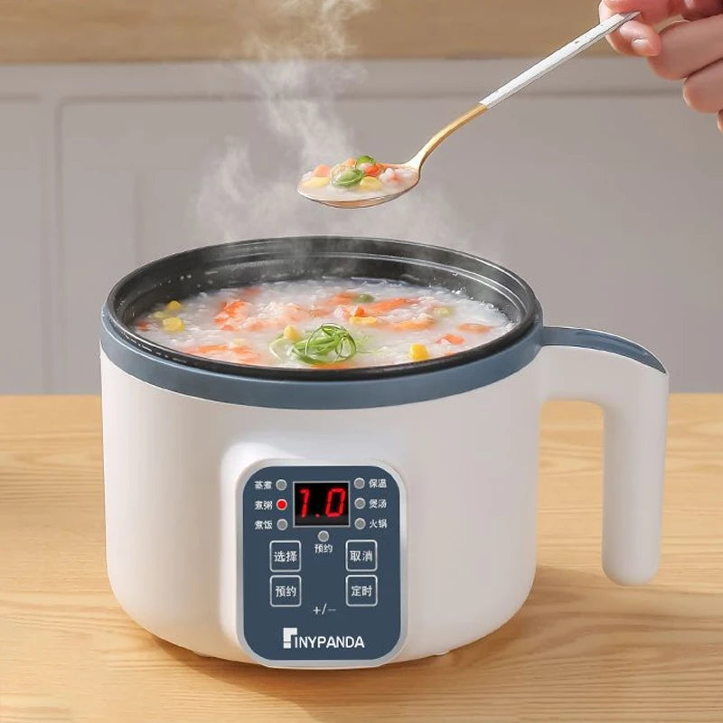 Panela de Arroz Elétrica 1,7L — Multicooker Antiaderente com Cesto a Vapor 220V