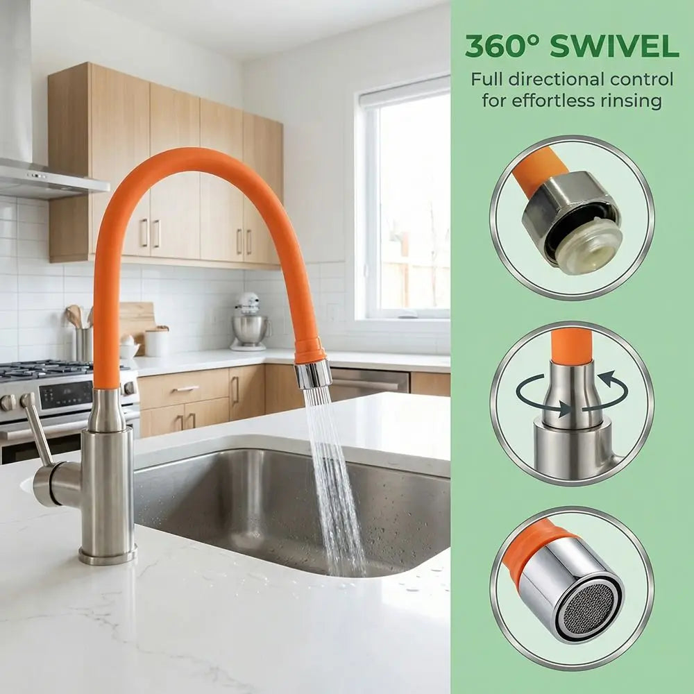 Extensor Torneira Flexível 360º Silicone - Tubo Alongador Rotável | 20/30/50cm