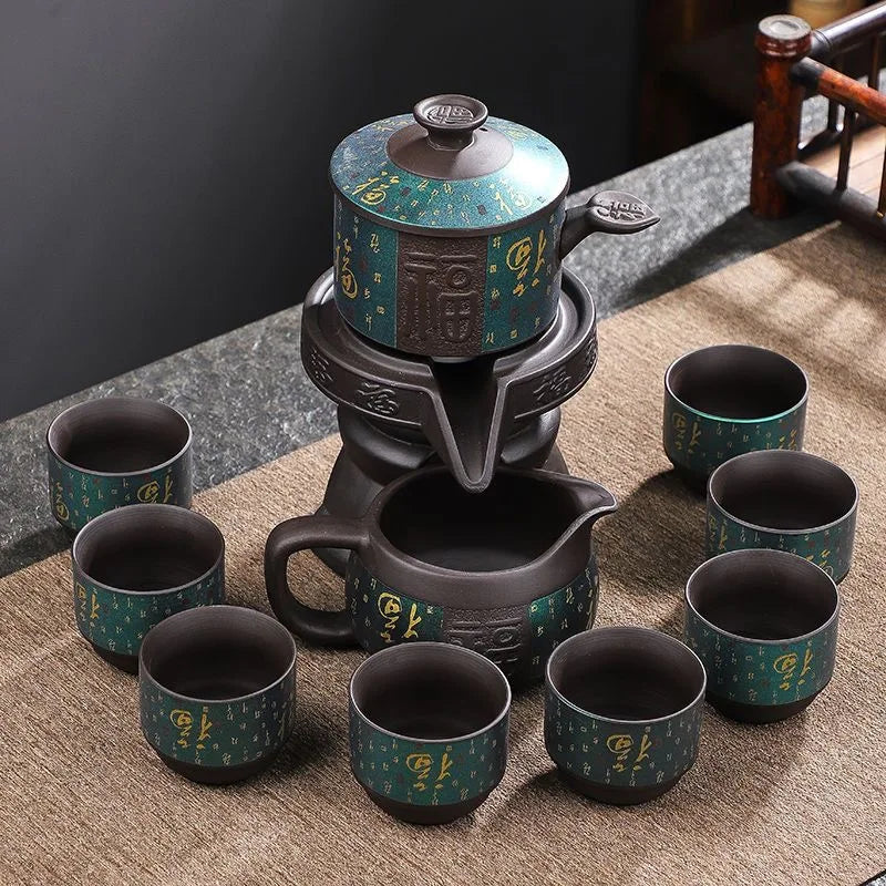 Conjunto de Chá Kung Fu Tradicional Chinês 10 Peças | Porcelana Bone China para 8 Pessoas