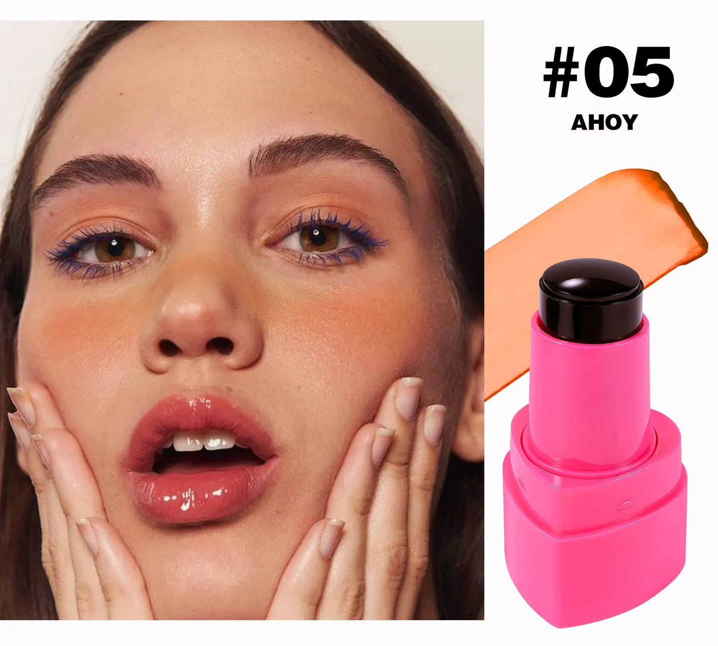 Blush Stick 2 em 1 Handaiyan | Tint Jelly para Lábios e Maçãs do Rosto