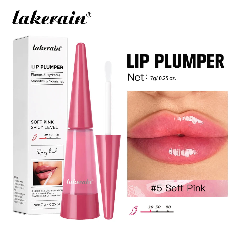 Gloss Volumizador Lábios Lakerain – Hidratação Profunda Nutrição Duradoura Brilho Intenso Acabamento Volumoso Líquido Hidratante