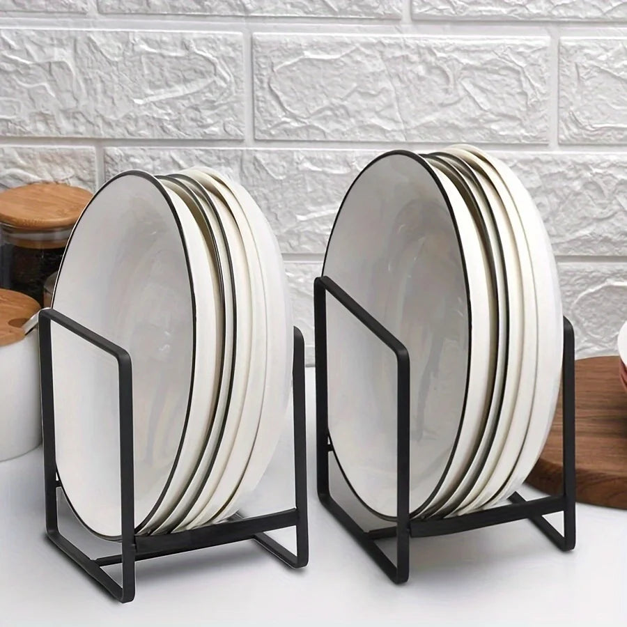 Escorredor Pratos Aço Inox Vertical - Suporte Organizador Cozinha Pratos Tábuas Tampas Metal