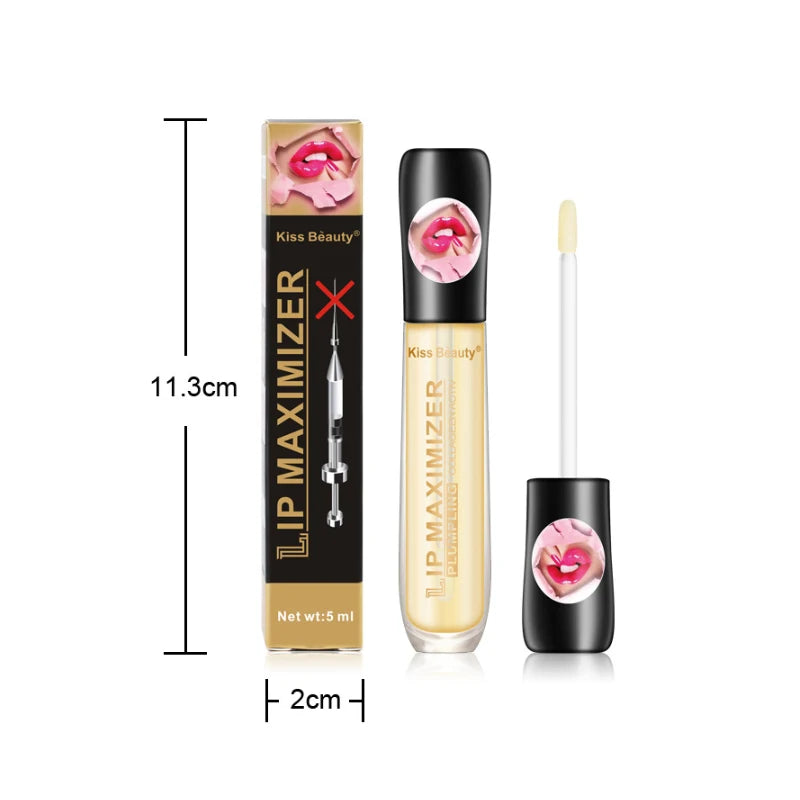 Óleo Sérum Volumizador Lábios – Hidrata Repara Linhas Finas Aumenta Elasticidade Longa Duração Cuidado Lábios Sexy 5ml