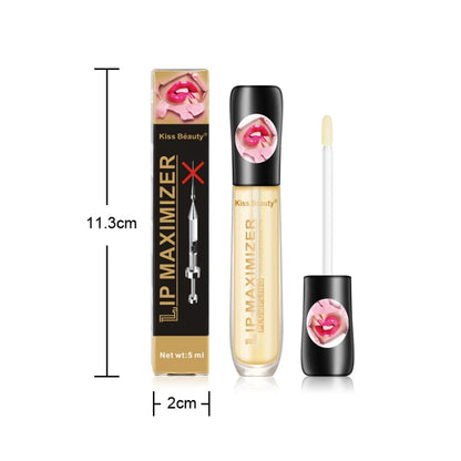 Óleo Sérum Volumizador Lábios – Hidrata Repara Linhas Finas Aumenta Elasticidade Longa Duração Cuidado Lábios Sexy 5ml