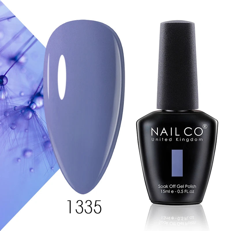 Verniz Gel NAILCO 15ml Série Vermelho Escuro – Cores Glitter UV Manicure Profissional Semi-Permanente