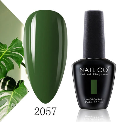 Verniz Gel NAILCO 15ml Série Vermelho Escuro – Cores Glitter UV Manicure Profissional Semi-Permanente