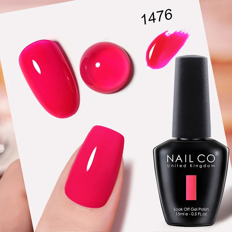 Verniz Gel NAILCO 15ml UV/LED Sem Hema/TPO – Base e Top Coat Profissional Semi-Permanente