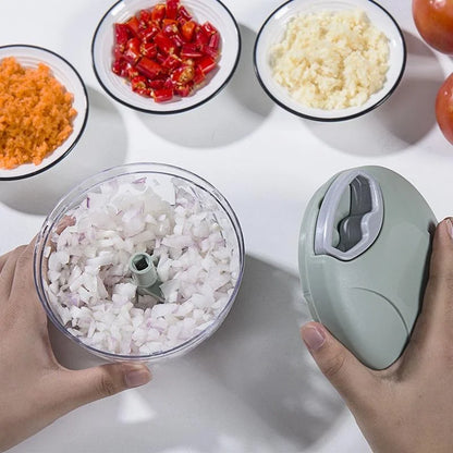 Picador Alho Manual 500/900ml Rotativo - Triturador Cebola Vegetais Carne Acessório Cozinha