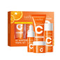 Kit de Cuidados com a Pele com Vitamina C – 5 Peças | Limpeza, Tónico, Essência, Creme e Hidratante | Conjunto Portátil para Viagem