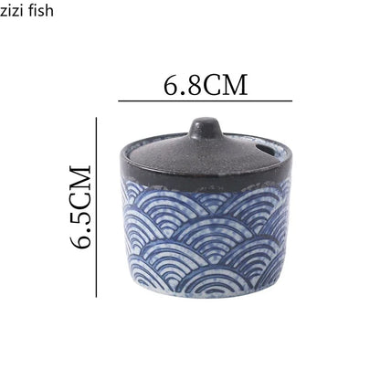 Frasco Temperos Cerâmica Vintage - Recipiente Sal Açúcar Pimenta Especiarias Decoração Cozinha