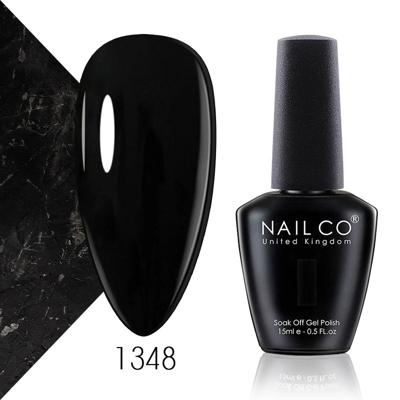 Verniz Gel NAILCO 15ml Série Vermelho Escuro – Cores Glitter UV Manicure Profissional Semi-Permanente