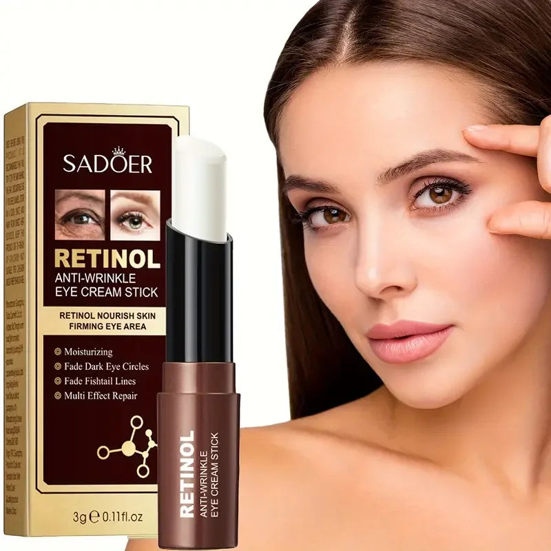 Stick Creme Olhos Retinol Anti-Olheiras - Hidratação Firmeza Iluminador Contorno Olhos Prático