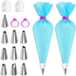 Kit Sacos de Pastelaria em Silicone – Bicos Inox Reutilizáveis para Decorar Bolos