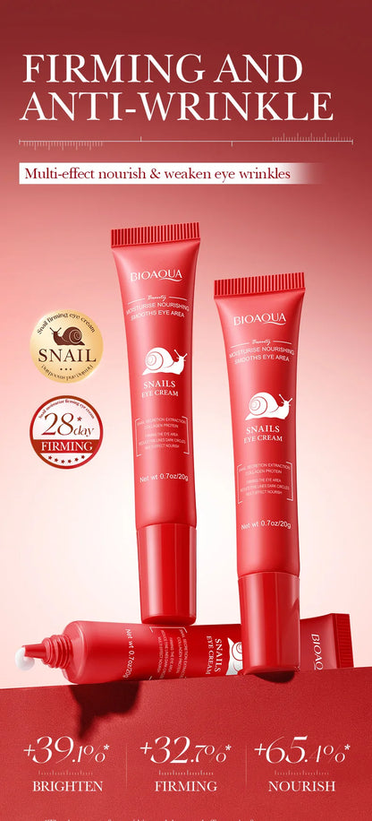 Conjunto BIOAQUA Caracol Anti-Idade | Sérum, Creme de Olhos e Hidratante Iluminador