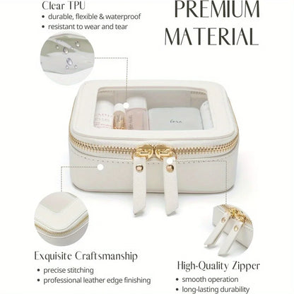 Bolsa Cosmética Mini Transparente | Necessaire de Viagem Impermeável