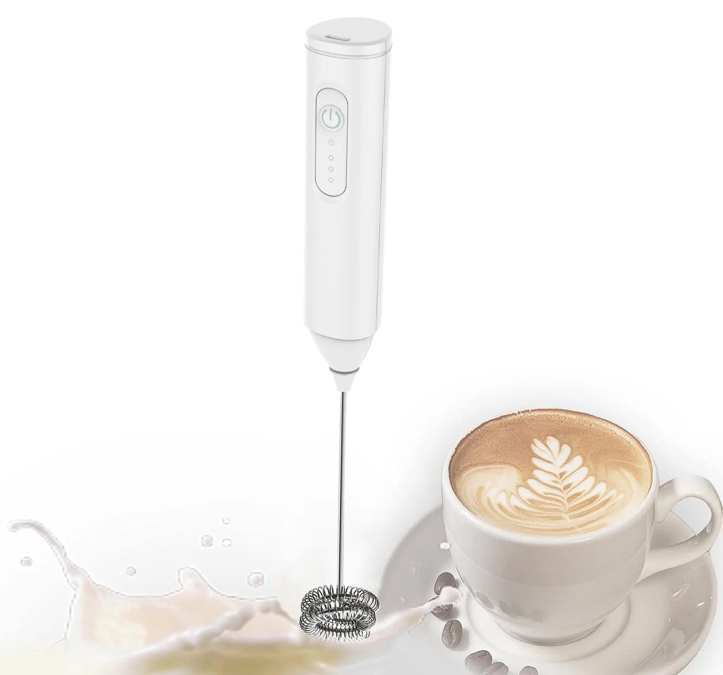 Espumador de Leite Elétrico USB Recarregável | 3 Velocidades para Café e Cappuccino