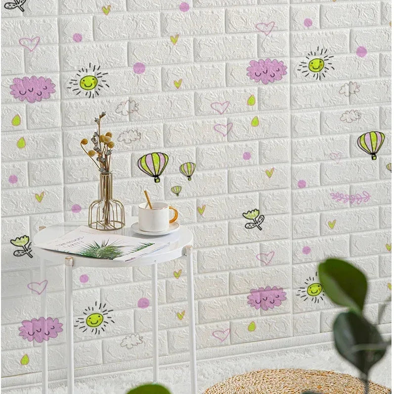 Papel de Parede 3D Autoadesivo Efeito Tijolo Antigo - 70cm x 1/5/10m Impermeável para Sala e Quarto