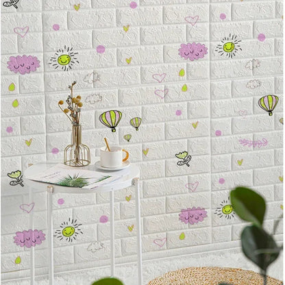 Papel de Parede 3D Autoadesivo Efeito Tijolo Antigo - 70cm x 1/5/10m Impermeável para Sala e Quarto