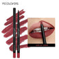 Lápis Delineador Labial Impermeável Mate 12 Cores - Contorno Vermelho Longa Duração Hidratante