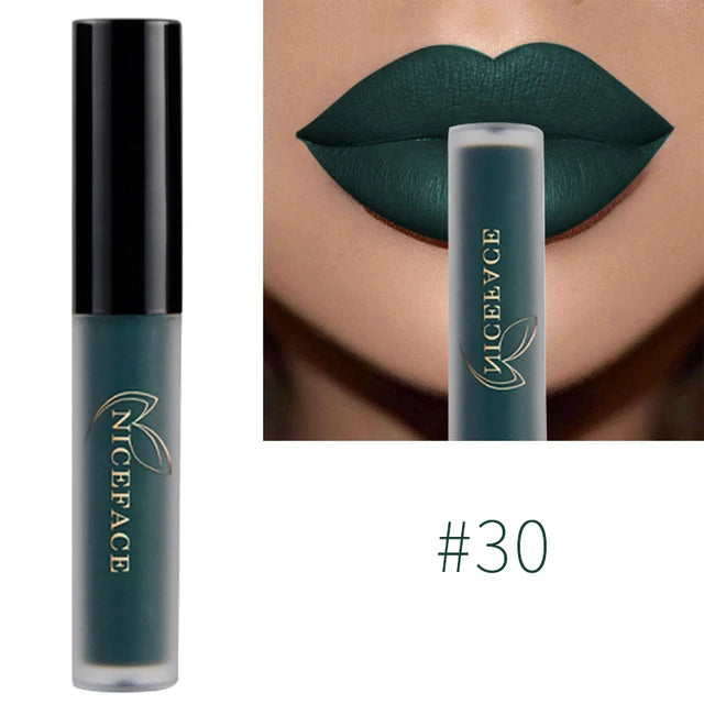 Batom Líquido Matte 34 Cores | À Prova d'Água para Lábios Perfeitos