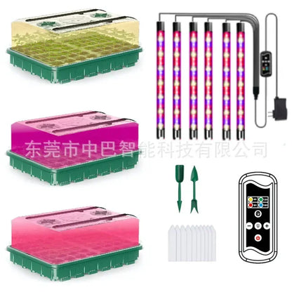 Kit Germinador com Luz LED Crescimento – Bandeja Sementes Regulagem Humidade e Ventilação | ZODOLAMP