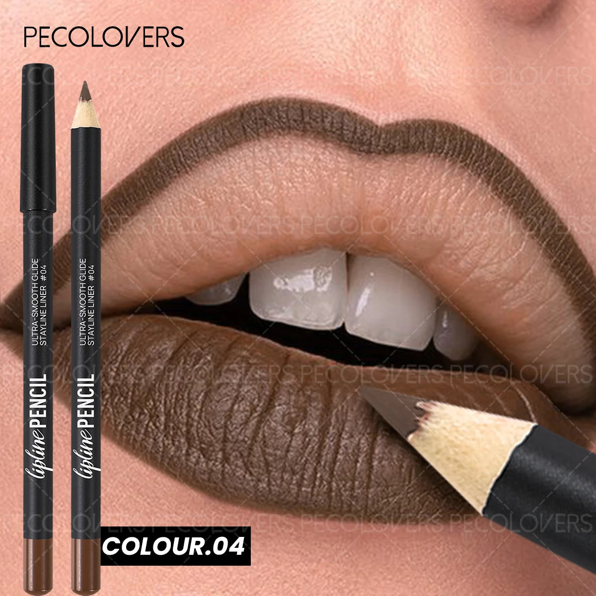Lápis Labial 2 em 1 Mate – Longa Duração À Prova de Água Tom Pumpkin Spice Cores Ricas Natal