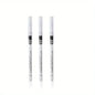 Kit 3 Lápis Delineador Branco Mate – Secagem Rápida À Prova de Água Longa Duração Maquilhagem Olhos