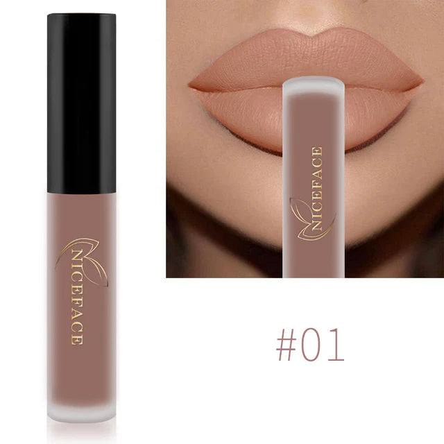 Batom Líquido Matte 34 Cores | À Prova d'Água para Lábios Perfeitos